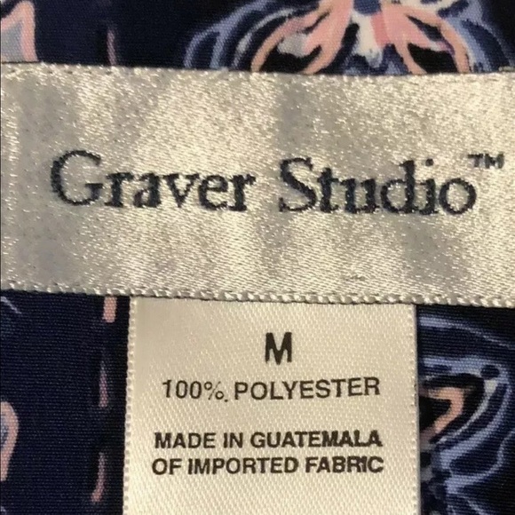 Graver Studio Blue w/ Multicolored Tunic Size Medium - Picture 3 of 7